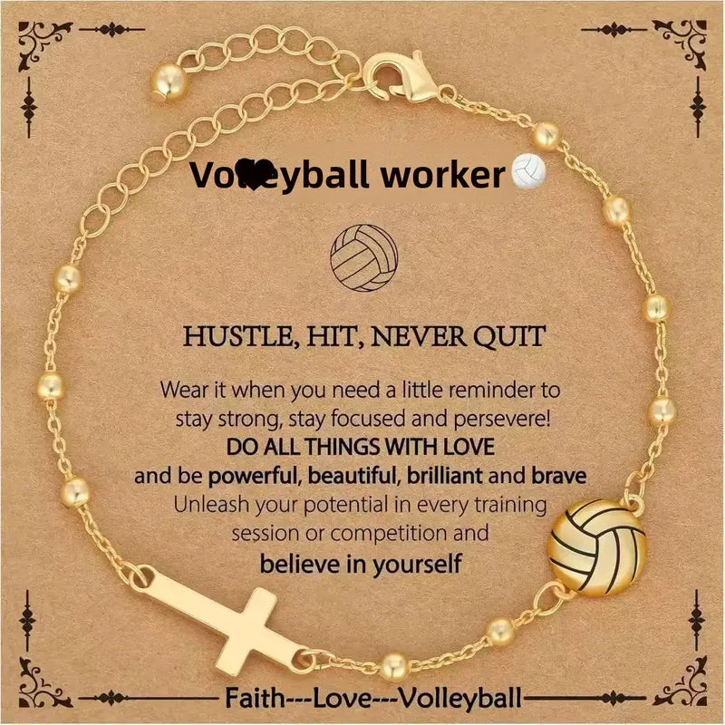 Sports Cross Pendant Bracelet - 7 Options