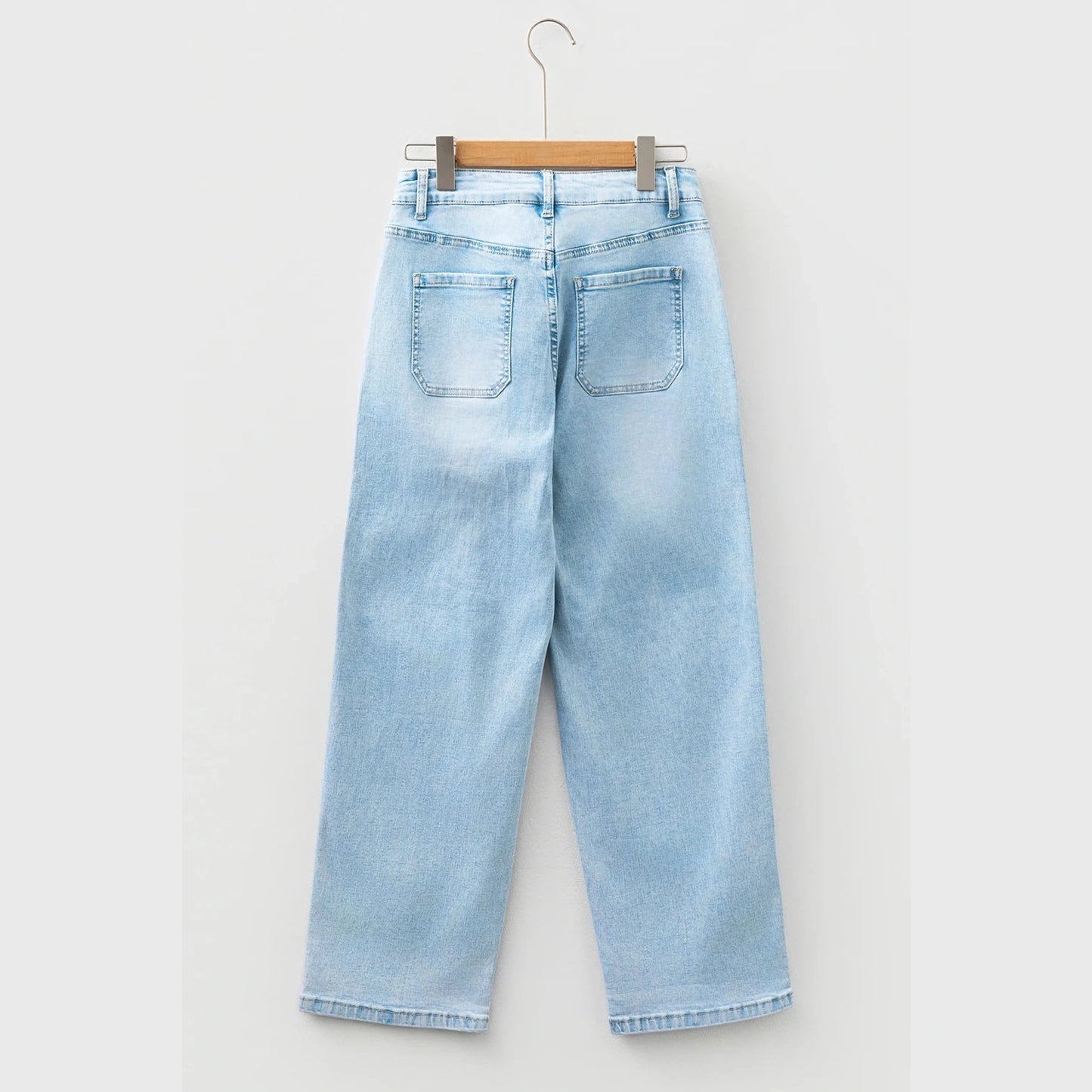 Wrenlee Exposed Stitch Detail Drawstring Barrel Jeans
