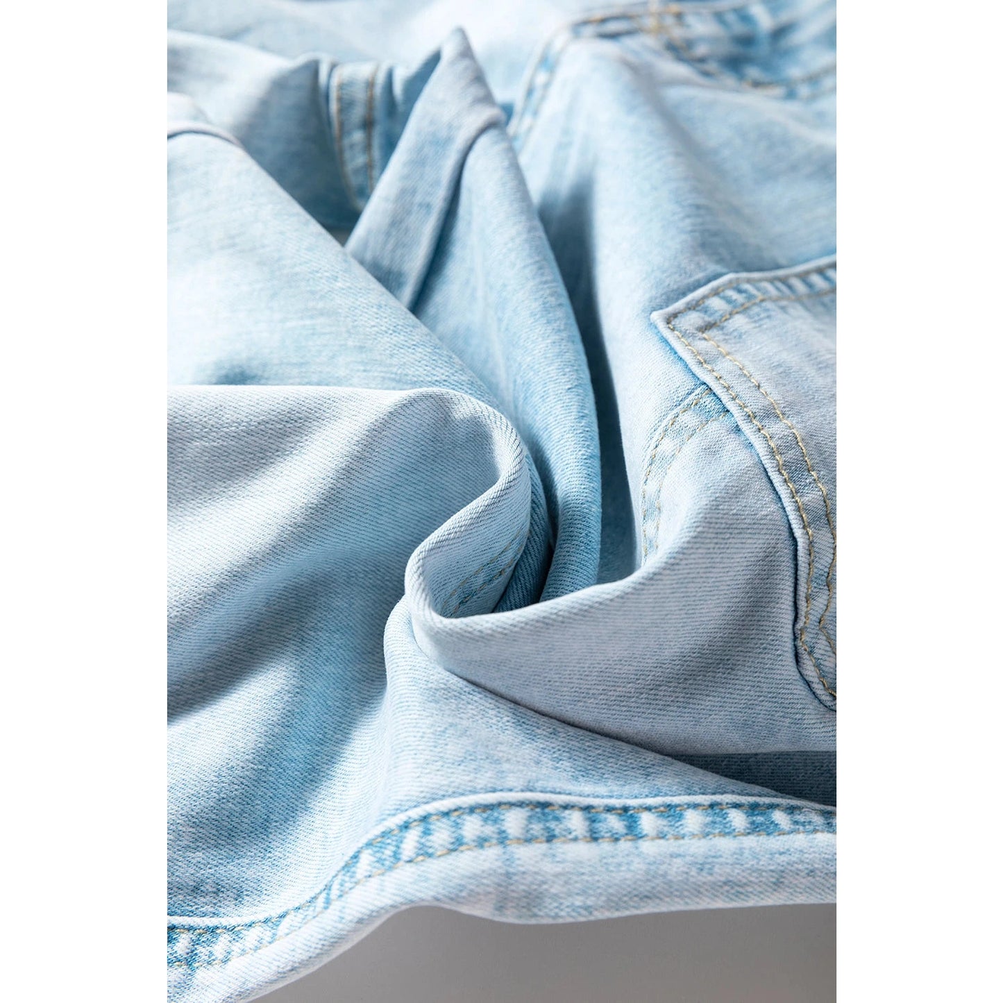 Wrenlee Exposed Stitch Detail Drawstring Barrel Jeans