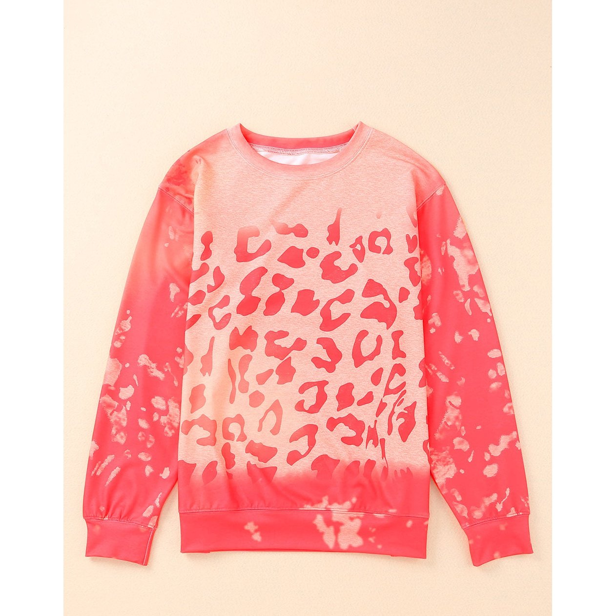 REDUCED!!! Kelsi Pink Bleached Cheetah Print Sweatshirt REDUCED!!!