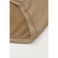 Emery Khaki Waffled Expose Seam Drawstring Hoodie