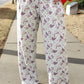 Madison Green Camo Print Drawstring Waist Loose Fit Full Length Pants