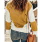 Brooklyn Mustard Two-Tone Chevron Pullover Sweater