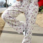 Madison Green Camo Print Drawstring Waist Loose Fit Full Length Pants