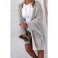 Jessika Grey Oversized Fold Over Sleeve Sweater Cardigan