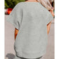 Belva Grey Textured Loose Fit T Shirt and Drawstring Pants Set