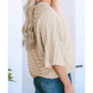 Jorgie Khaki Exposed Seam Ribbed Knit Dolman Top