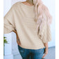 Jorgie Khaki Exposed Seam Ribbed Knit Dolman Top