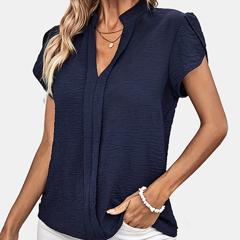 DESTASH Kase Navy Tulip Sleeve Blouse