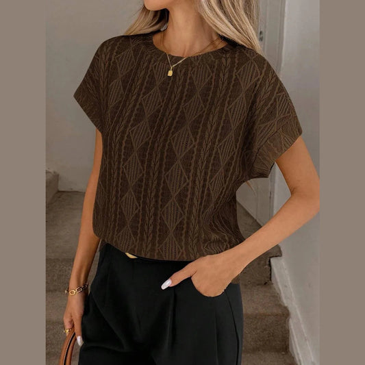Ana-Lei Chestnut Breeze Textured Top