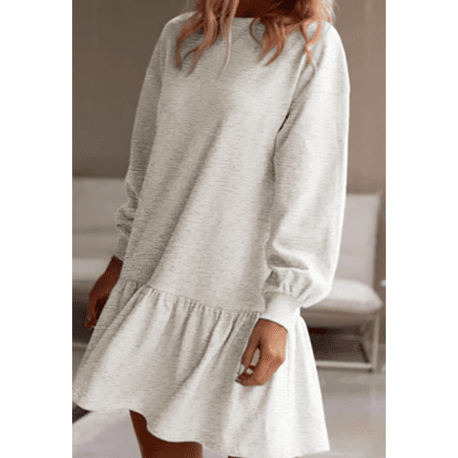 Sochia Puff Sleeve Ruffle Hem Mini Dress