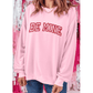 RTS Pink BE MINE Puff Graphic Pullover Sweatshirt