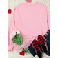 RTS Pink BE MINE Puff Graphic Pullover Sweatshirt