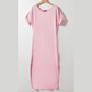 Stevie Pink V Neck Hidden Pocket Splits Maxi T-shirt Dress