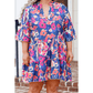 Addison Blue PLUS SIZE Floral Print Ruffled 3/4 Sleeve Mini Dress