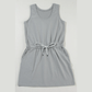 Kaya Grey Sleeveless Drawstring Waist Mini Dress