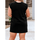 Taras Black Studded Cap Sleeve PLUS SIZE T-shirt Dress