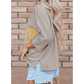 Ollie Grey Floral Starbust Exposed Seam Mineral Wash Top