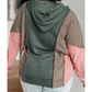 Nikita PLUS SIZE Colorblock Patchwork V Neck Hoodie