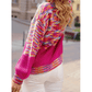 Anglaise Bright Pink Rainbow Confetti Drop Shoulder Sweater