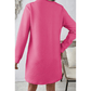 Shea Hot Pink Textured Long Sleeve Shift Dress