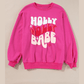 Holly Jolly Babe Graphic Oversized Sweatshirt