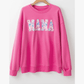 Floral MAMA Embroidered Graphic Pullover Sweatshirt