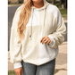 Seanna Textured Patchwork Exposed Seam PLUS SIZE Hoodie