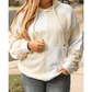 Seanna Textured Patchwork Exposed Seam PLUS SIZE Hoodie