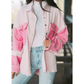 REDUCED!!!  Natty Two-tone Color Exposed Seam Corduroy Shacket  REDUCED!!!