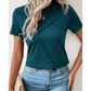 Maren Blue Sapphire Toothpick Stripe Round Neck T Shirt