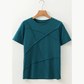 Maren Blue Sapphire Toothpick Stripe Round Neck T Shirt