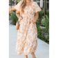 Dalia Floral Print Puff Short Sleeve Resort PLUS SIZE Maxi Dress