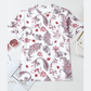 REDUCED!!!  Francesca White Vintage Paisley Mock Neck T Shirt  REDUCED!!!