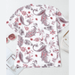 REDUCED!!!  Francesca White Vintage Paisley Mock Neck T Shirt  REDUCED!!!