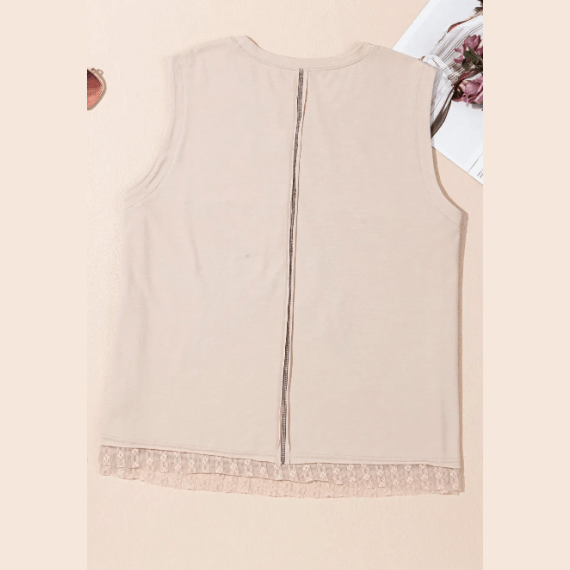 REDUCED!!!  Studded Star Lace Patchwork Hem PLUS SIZE Tank Top. REDUCED!!!