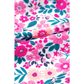 Donda Floral Half Button Short Puff Sleeve A-line PLUS SIZE Dress