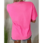 Bright Pink MAMA Letter Graphic Neon T Shirt