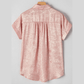 Moriah Pink Metallic Buttoned Loose Fit Short Sleeve Shirt