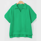 REDUCED!!!  Ash Bright Green Short Sleeve Turn-Down Collar PLUS SIZE Blouse  REDUCED!!!