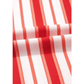 Jobelle Tomato Red Stripe Print Contrast Collar Raglan Sleeve T Shirt