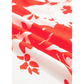 RTS Pandora Red Floral Print Trimmed V Neck Ruffle Sleeve Long Dress