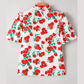 Beckah Red Floral Print Ruffled Puff Sleeve Elegant Summer Shirt