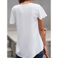 Chelina White V Neck Short Sleeve Tee