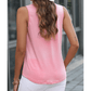 Jaynee Light Pink Pleated Round Neck Sleeveless Top