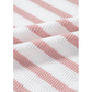 Tinny Pink Stripe Waffle Knit Pocketed Half Sleeve PLUS SIZE T Shirt