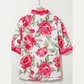 Joceline PLUS SIZE Floral Print Frilled Stripes Detail Short Sleeve Blouse
