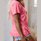 RTS Marlyn Pink Frilled Hem Loose T-Shirt