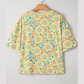 RTS Laurette Yellow Summer Flower Printed Drop Shoulder Loose T Shirt