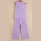Tandy Orchid Petal Mineral Wash Casual Round Neck Tank and Straight Loose Drawstring Pants Set